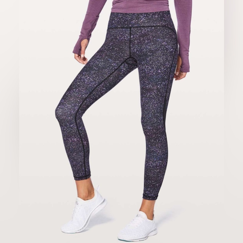 Lululemon Train Times 7/8 Pant 25" Crystalline Multi / Black size 6 - Picture 2 of 9